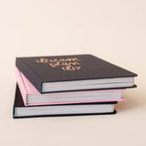 She Believed She Could Pink and Gold Fabric Journal