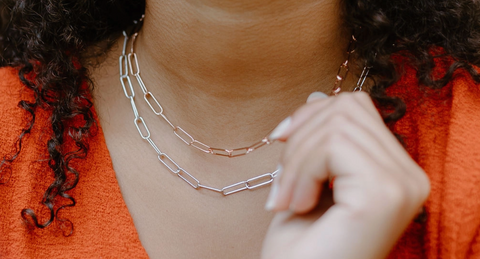 Paperclip Necklace - 14k Gold