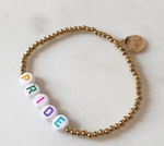 Persist Gold and Crystal Bead Adjustable Bracelet - Collect all 4 for layering