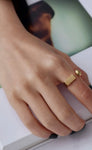 Story&Scout™️ Collection- geometric square ring gold