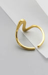 Story& Scout™️ Collection- geometric ECG heartbeat ring-Gold