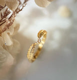 Story&Scout™️ Collection- Olive Branch - Vintage inspired olive branch textured ring - Gold